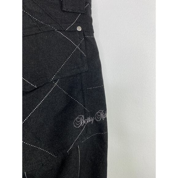 Betty Rides Black Checkered Athletic Snow Winter Pants Women's Size Large L - Picture 7 of 11